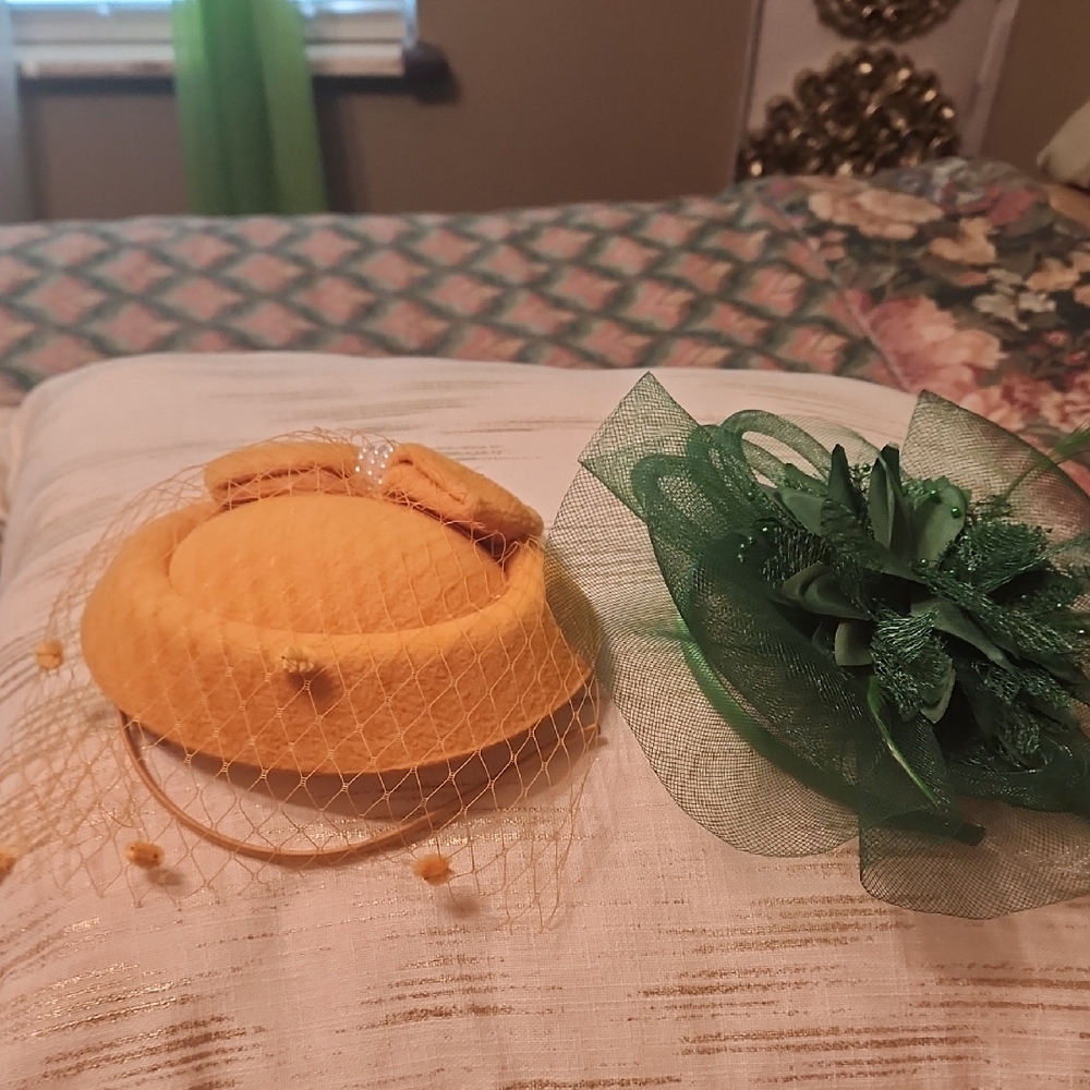 Yellow and Green Fascinator Set